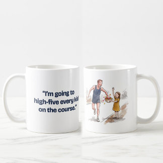 High Five Every Kid Funny Marathon Runner Coffee Mug