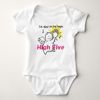 High Five I7m glad to be here Baby Bodysuit