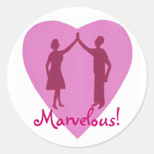 High Five male and female, Marvelous stickers