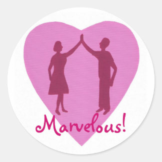 High Five male and female, Marvelous stickers