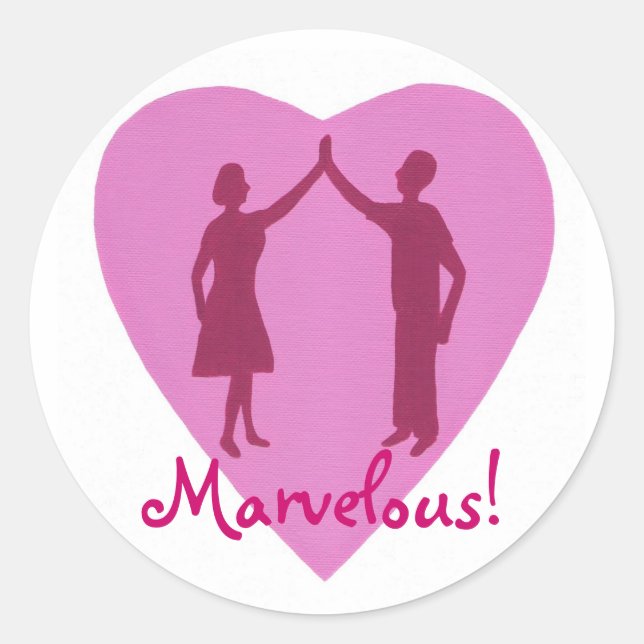 High Five male and female, Marvelous stickers (Front)