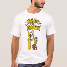 High Five or Field Goal Funny Football Cartoon Kid