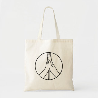 High Five Peace Sign Drawing Canvas Bags