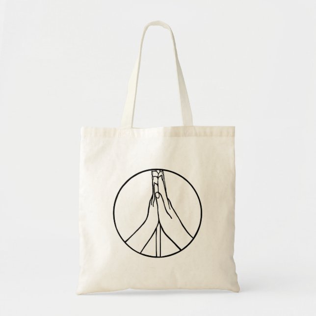 High Five Peace Sign Drawing Canvas Bags (Front)