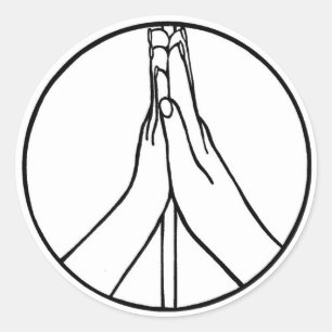 High five peace sign stickers