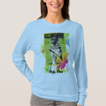 High Five Whimsy T-shirt by woodlandesigns at Zazzle