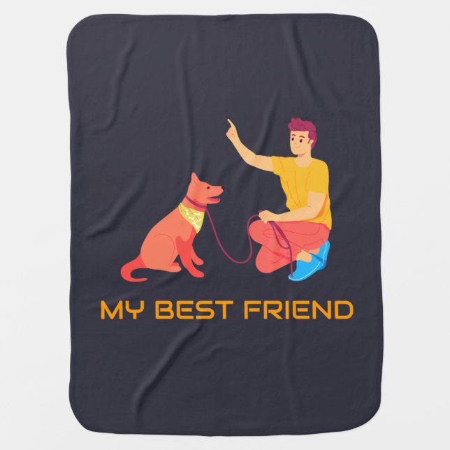 "High-Five with Bestie"  Baby Blanket (Front)