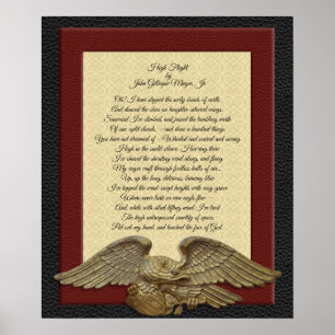 High Flight  by John Gillespie Magee, Jr Poster