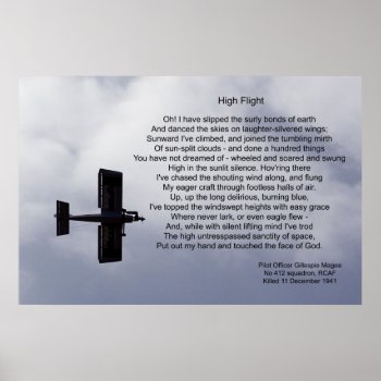 High Flight Poem Poster by KKHPhotosVarietyShop at Zazzle