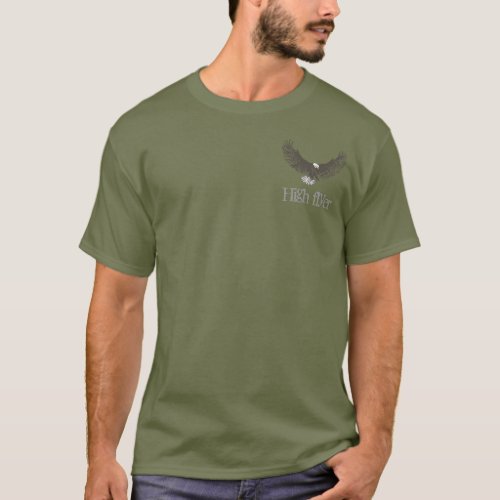 High Flyer eagle bird of prey line art  T_Shirt