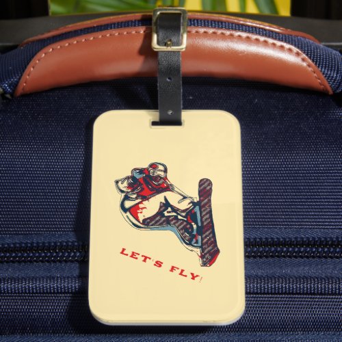 High Flyer _ Snowboarding Fool Pillowcase Luggage Tag