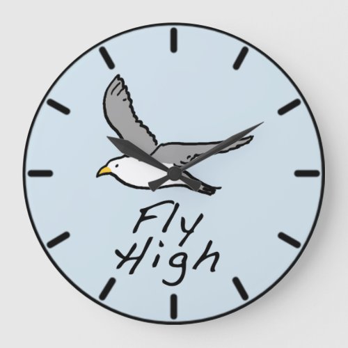 High Flying Bird Bird Illustration on a Large Clock