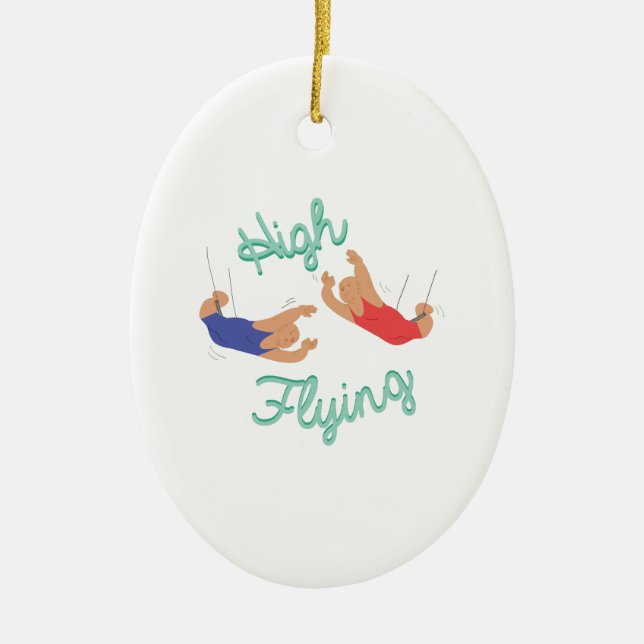 High Flying Ceramic Ornament (Front)