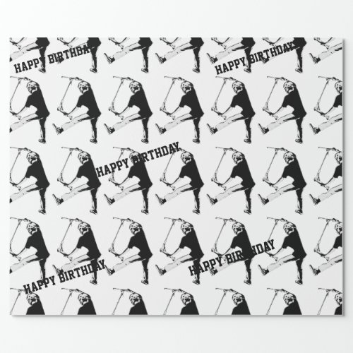 High Flying Scooter Boy _ Stunt Scooter Wrapping Paper