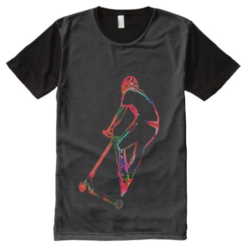 High_flying Scootering _ Scooter Boy All_Over_Print T_Shirt