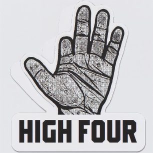 high four amputated missing finger Funny Amputee Classic Round Sticker
