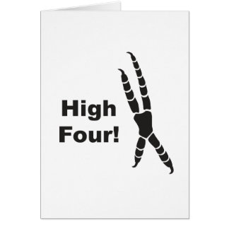 High Four Parrot Footprint (High Five) Cards