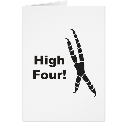High Four Parrot Footprint (High Five) Cards (Front)