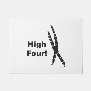 High Four Parrot Footprint (High Five) Doormat