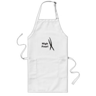High Four Parrot Footprint (High Five) Long Apron