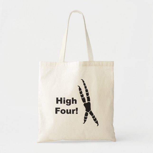 High Four Parrot Footprint (High Five) Tote Bag (Front)