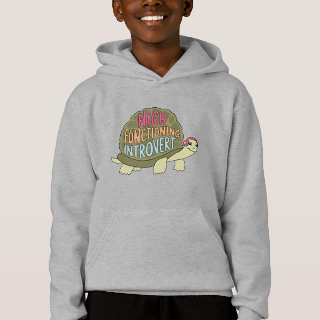  High-Functioning Introvert Turtle Hoodie (Front)