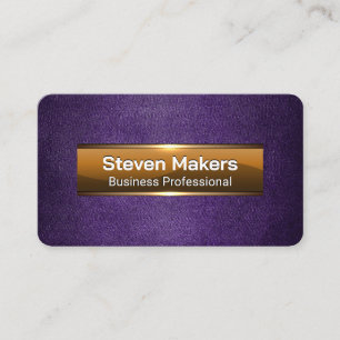 High Gloss Metallic Banner Purple Fabric Business Card