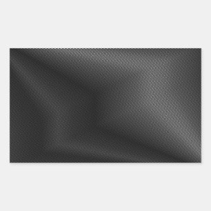 High grade silver metal rectangular sticker
