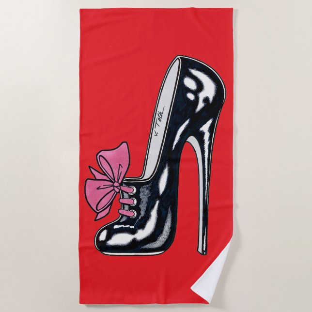 High Heel Beach Towel (Front)