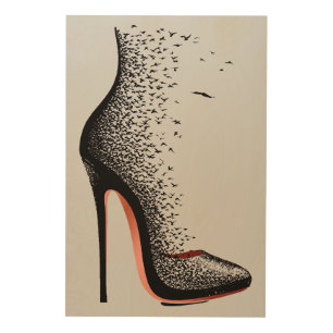 High Heel Birds Wall Art – Surreal Fashion Shoe