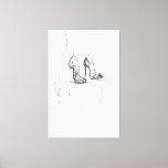 High Heel Fashion Sketch - Premium Canvas Print