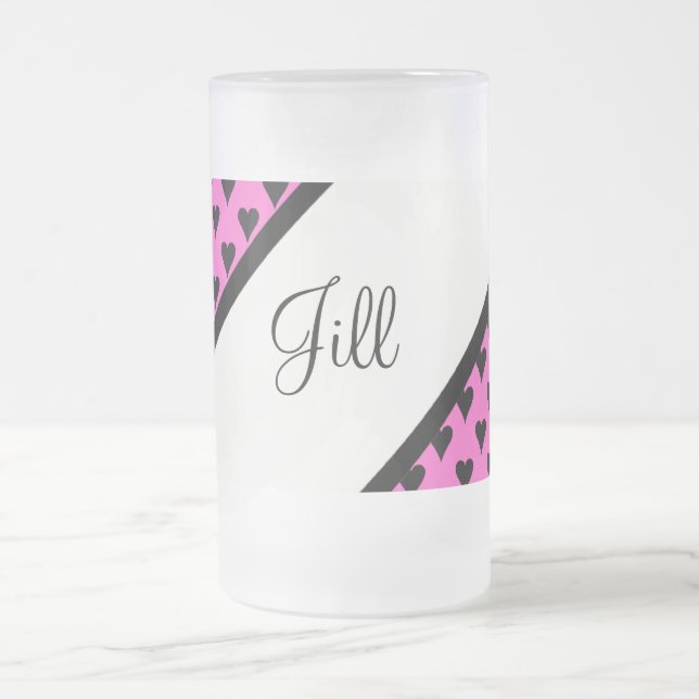 HIGH HEEL PUMP IT UP FROSTED GLASS BEER MUG (Center)