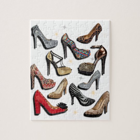 High Heel Shoe Collage Sparkle Fashion Pumps Jigsaw Puzzle