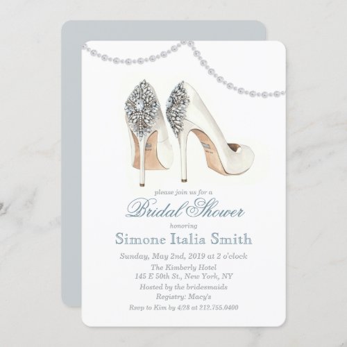 High Heel Shoe Couture Bridal Shower Invitation