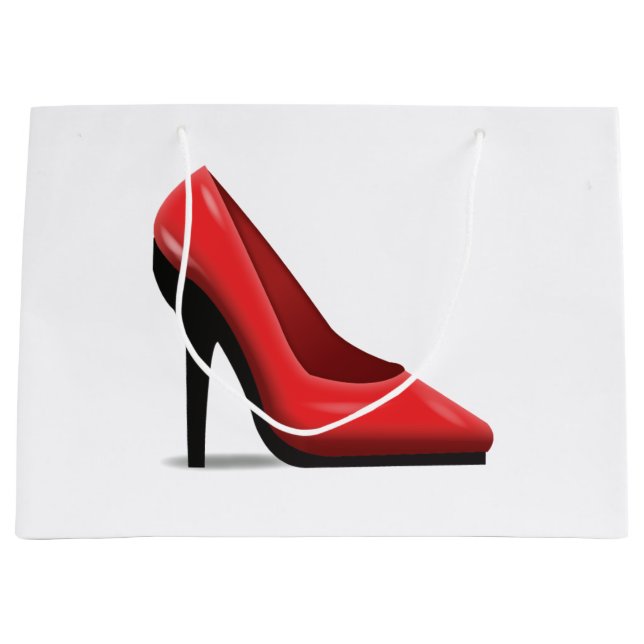 HIgh Heel Shoe - Emoji Large Gift Bag (Front)