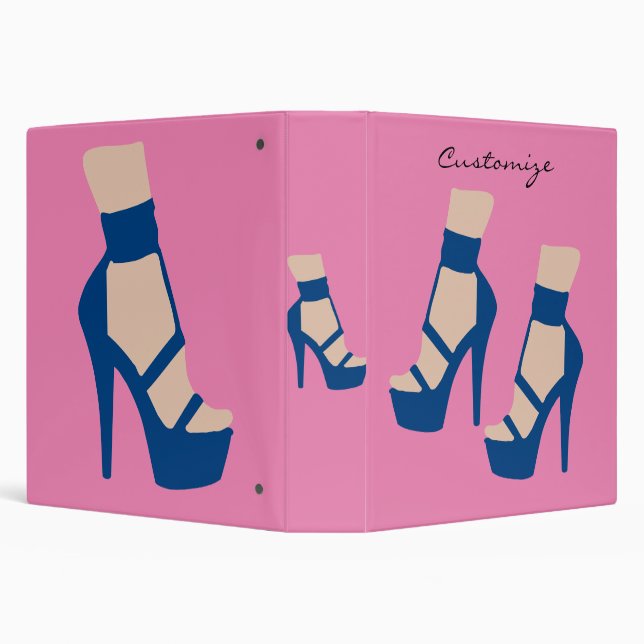High Heel Shoe Thunder_Cove 3 Ring Binder (Background)