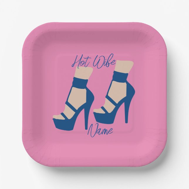 High Heel Shoe Thunder_Cove  Paper Plates (Front)