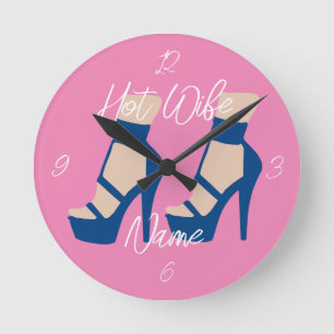 High Heel Shoe Thunder_Cove  Round Clock
