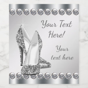 High Heel Shoe Wine Bottle Labels