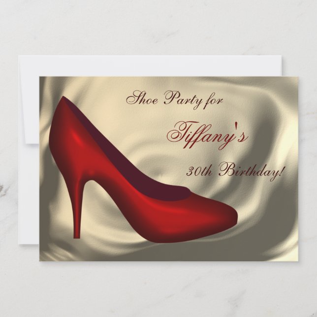 High Heel Shoes Birthday Party Invitation (Front)
