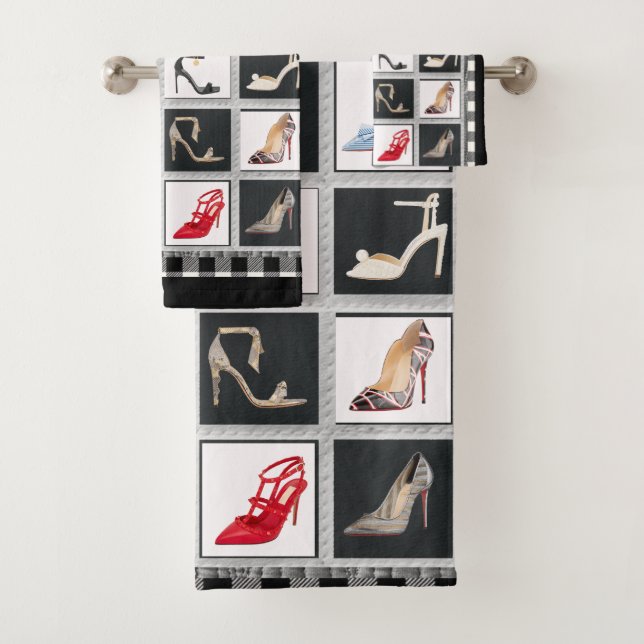 High Heel Shoes Collage Stiletto pumps Towel Set (Insitu)