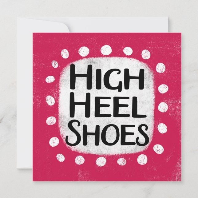 High Heel Shoes Greeting Card (Front)