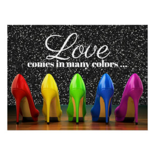 Red Bottom Heels Louboutin Classic Black Pumps Poster, Zazzle