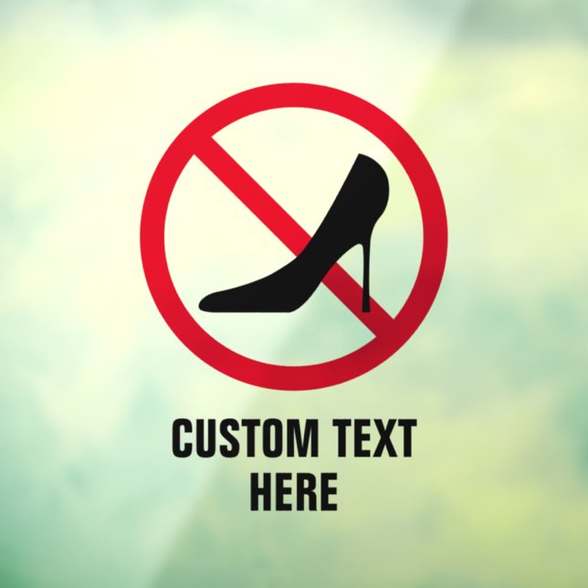 High heel stiletto shoes not allowed custom window cling (Sheet 3)