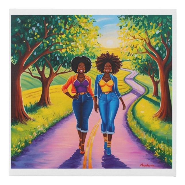 High-Heeled Harmony Faux Canvas Print (Front)