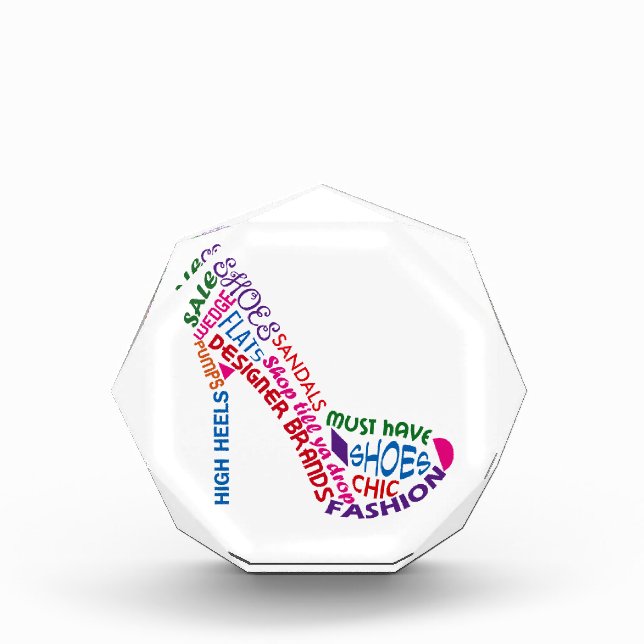 High Heeled Shoe Acrylic Award (Front)