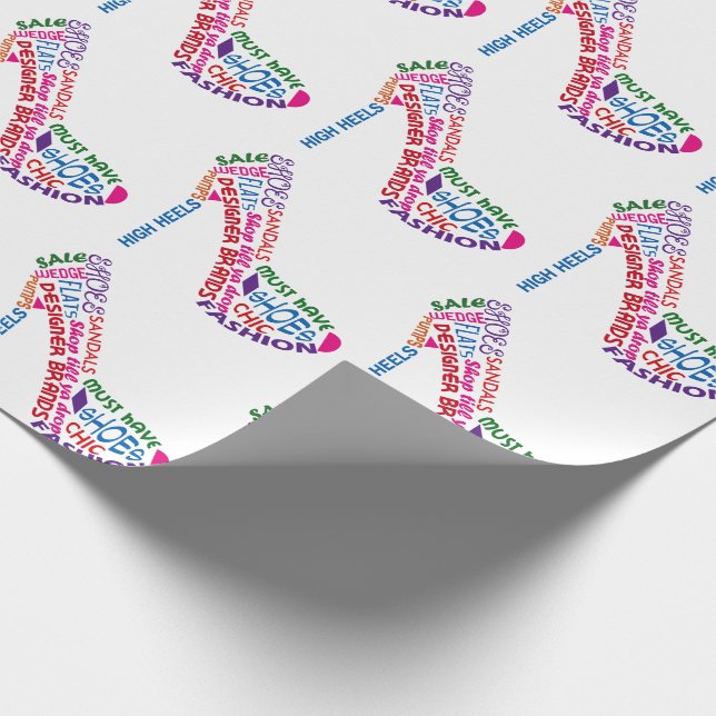 High Heeled Shoe Wrapping Paper (Corner)