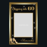 High Heels 60th Birthday Photo Prop Frame Gold Poster<br><div class="desc">High Heels 60th Birthday Photo Prop Frame Gold and balck,  This is chic birthday photo prop frame poster features gold glitter high heels and gold sparkles. Contact me for other Age.</div>
