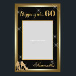 High Heels 60th Birthday Photo Prop Frame Gold Poster<br><div class="desc">High Heels 60th Birthday Photo Prop Frame Gold and balck,  This is chic birthday photo prop frame poster features gold glitter high heels and gold sparkles. Contact me for other Age.</div>