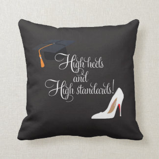 High Heels and High Standards Throw Pillow